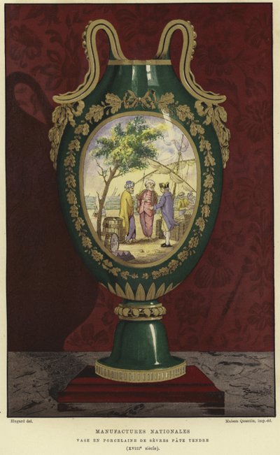 Vase en porcelaine de la Manufacture nationale de Sèvres, France - French School