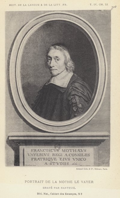Portrait de La Mothe Le Vayer - French School