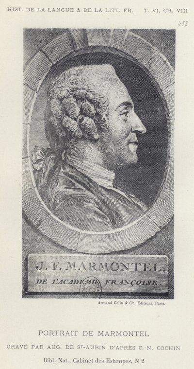 Portrait de Marmontel - French School