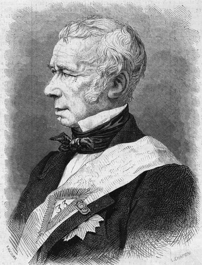 Portrait de Jean Pons Guillaume Viennet (1777-1868), homme politique, poète et auteur dramatique français, membre de l