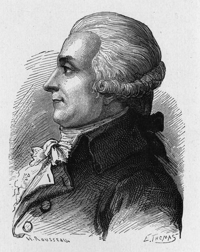 Portrait du Baron Louis-Bernard Guyton-Morveau (Louis Bernard Guyton de Morveau) (Guiton) (1737-1816), homme politique, chimiste et révolutionnaire français - dans « Album de la Science; savants illustres; Grandes découvertes » 1896. - French School