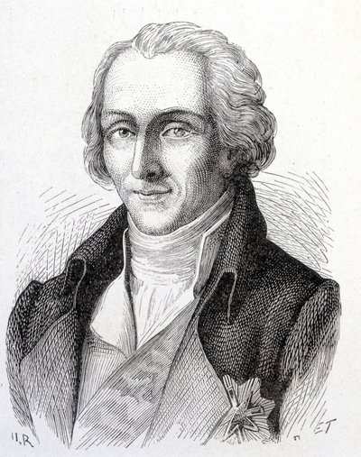 Portrait de Benjamin de Rumford, physicien américain (1753 - 1814) - dans « Album de la Science ; savants illustres ; Grandes découvertes » 1896 - French School