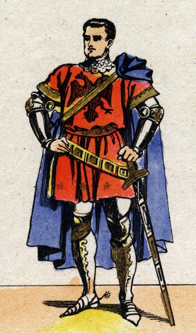 Portrait de Bertrand du Guesclin (Duguesclin) (v. 1320-1380) connétable de France. - French School