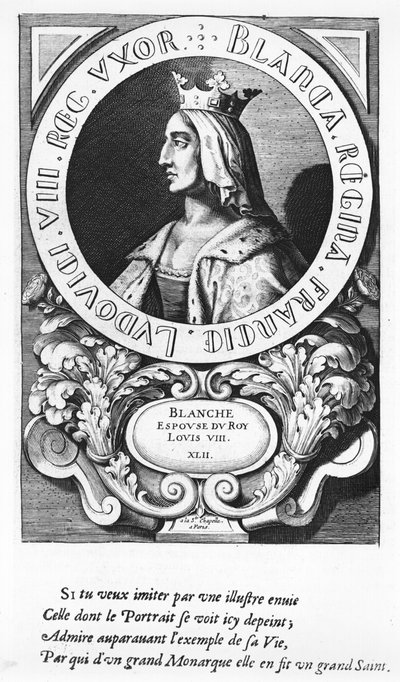 Portrait de Blanche de Castille (1185-1252), 1643 - French School