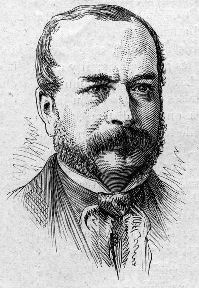Portrait de Camille Rousset, historien et académicien français. Gravure dans Le Monde Illustré n°883 du 14 mars 1874. - French School