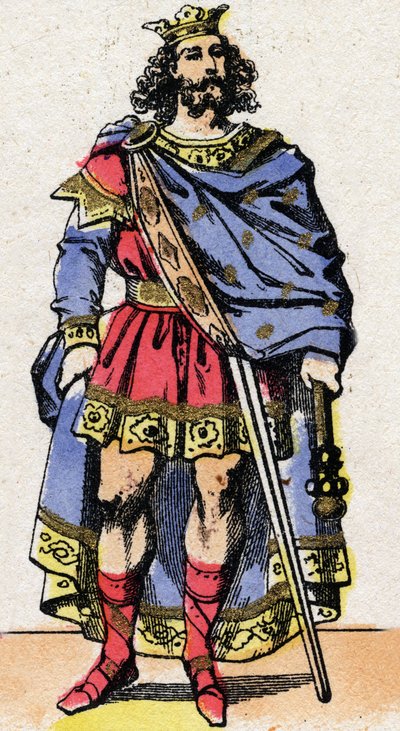Portrait de Caribert, Roi des Francs (561-567). - French School
