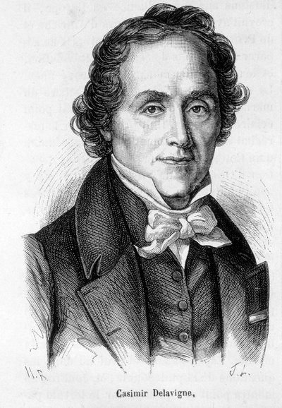 Portrait de Casimir Delavigne, poète et dramaturge français (1793-1843) - French School