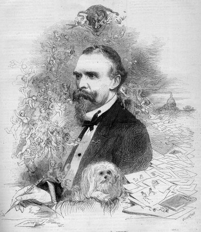 Portrait de Cham (Amedee Comte de Noe dit) - French School