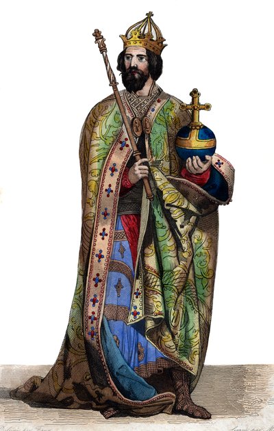 Portrait de Charlemagne (742-814) - French School