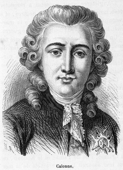 Portrait de Charles Alexandre de Calonne (1734-1802) - dans «Histoire de France» par Henri Martin - French School