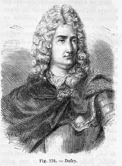 Portrait de Charles François Du Fay (Dufay?) (1698 - 1739), chimiste et physicien français - dans "Histoire de France" par Henri Martin - French School