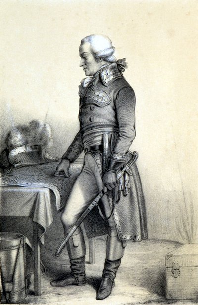 Portrait de Charles François du Périer dit Dumouriez (1739-1823), général français. - dans « Galerie historique de la Révolution française » par Albert Maurin, éd. Paris 1843 - French School