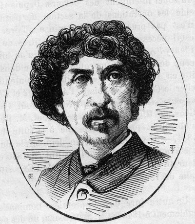 Portrait de Charles Garnier (1825-1898), architecte français. Gravure dans « Le Monde Illustré » n°890 du 2 mai 1874 - French School