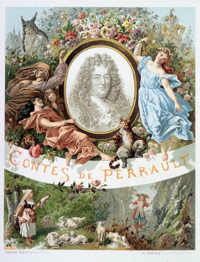 Portrait de Charles Perrault - Frontispice des "Contes de Perrault" - French School