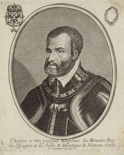 Portrait de Charles V, empereur romain germanique - French School