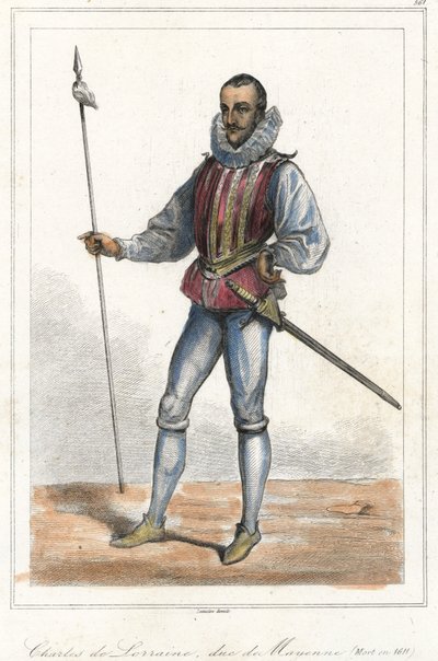 Portrait de Charles de Lorraine, Duc de Mayenne (1554 - 1611), Prince français. Après Henri, Duc de Guise, il était à la tête de la Ligue (1589) - French School