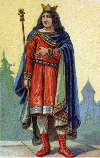 Portrait de Childebert III, roi des Francs de 695 à 711 - French School