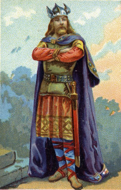 Portrait de Childebert Ier, roi des Francs de 511 à 558 - French School