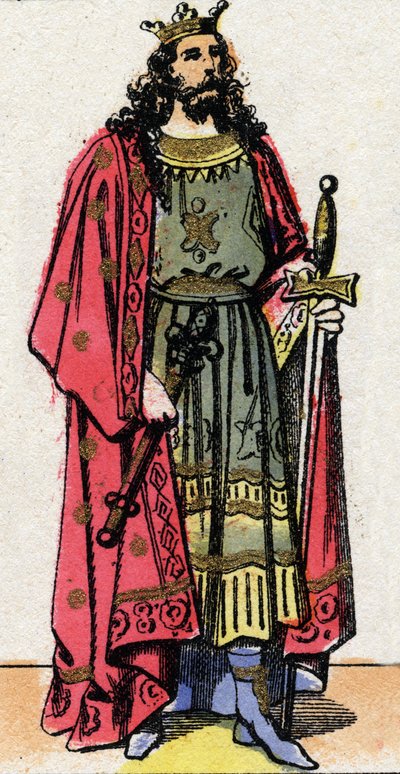 Portrait de Chilpéric I, roi des Francs de 561 à 584. - French School