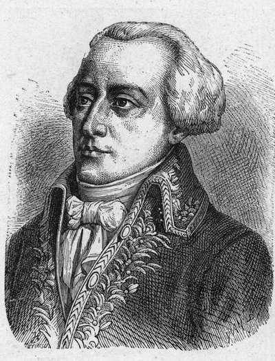 Portrait de Claude Louis Petiet (1749-1806), commissaire de guerre. Gravure de 1889. Collection privée - French School