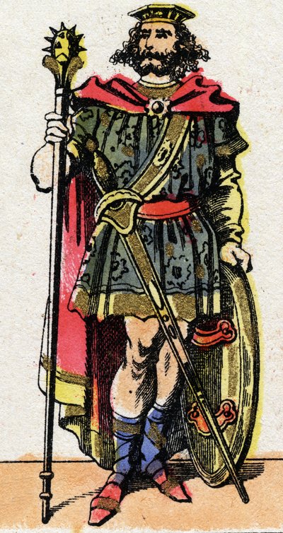 Portrait de Clotaire I, roi des Francs de 511 à 561. - French School