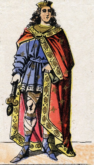 Portrait de Clovis II, roi des Francs (v. 633-657). - French School