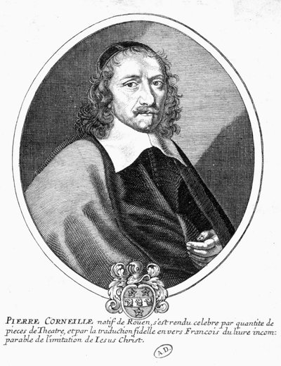 Portrait de Corneille. Gravure du XIXe siècle. - French School