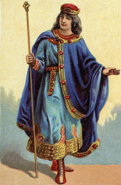 Portrait de Dagobert II, roi des Francs de 711 à 716 - French School