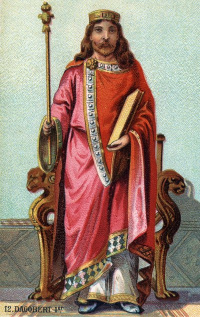Portrait de Dagobert, roi des Francs de 628 à 638 - French School