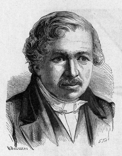 Portrait de Daguerre - dans « Album de la Science; savants illustres; Grandes découvertes » 1896 - French School