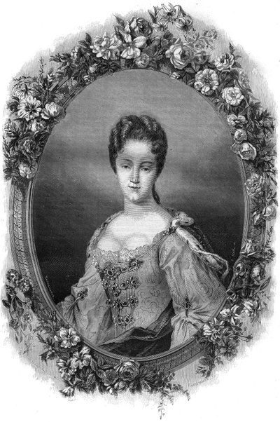 Portrait de Dona Olimpia Maidalchini de Viterbo (1594-1657), conseillère très proche du pape Innocent X. Gravure dans « Histoire des Papes (...) Crimes des Reines Rois et Empereurs à travers les siècles » par Maurice Lachatre - French School