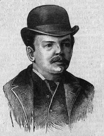 Portrait du Dr Leander Starr Jameson (1853-1917), Premier ministre britannique de la colonie du Cap en Afrique du Sud (Transvaal). Gravure dans « La gazette du dimanche » du 16 janvier - French School