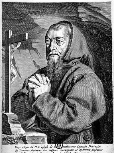 Portrait du Père Joseph (1577-1638), prédicateur des Capucins. - French School