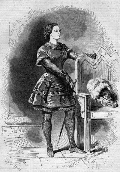 Portrait de Felicita Vestvali (1824-1880), chanteuse polonaise, dans le rôle de Roméo au premier acte de "Roméo et Juliette" à l