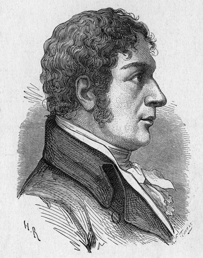 Portrait de François Zambeccari, aéronaute français - dans « Album de la Science; savants illustres; Grandes découvertes » 1896. - French School