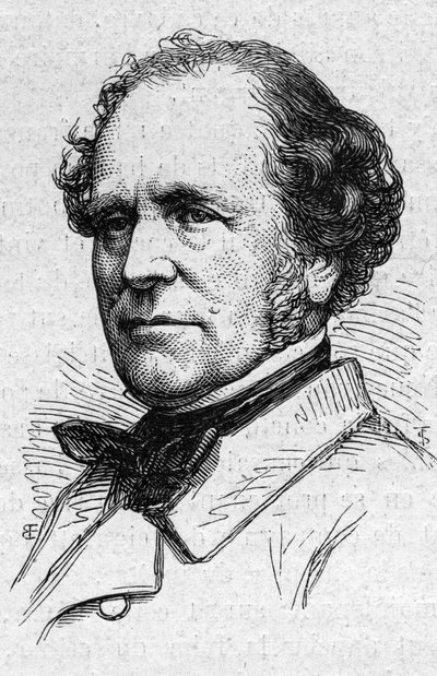 Portrait de François Auguste Mignet (1796-1884), historien et académicien français. Gravure dans 