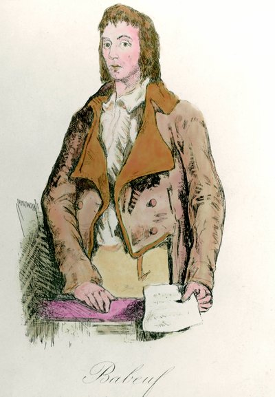 Portrait de François Babeuf dit Gracchus (1760 - 1797) révolutionnaire. Gravure - French School
