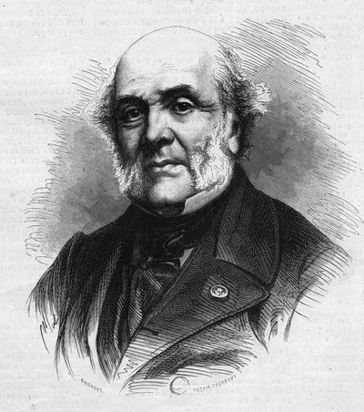 Portrait de Frédéric Auguste Demetz, avocat français, fondateur de la colonie agricole et pénitentiaire de Mettray destinée à réhabiliter les jeunes délinquants. Gravure dans "Le Monde Illustré" n°866 du 15 novembre - French School