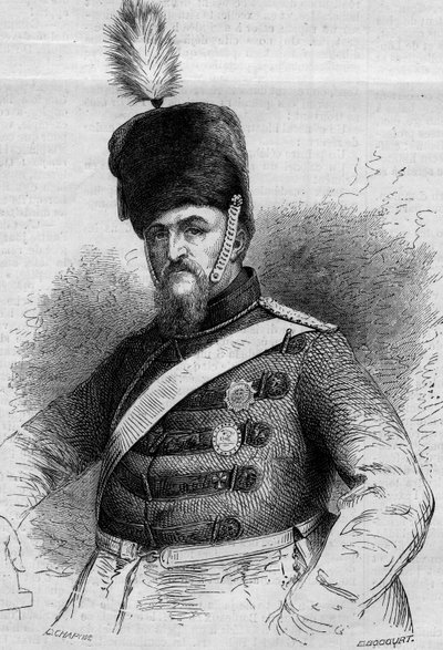 Portrait de Frédéric VII, roi du Danemark. Gravure dans "Le Monde Illustré" n°346 du 28 novembre 1863 - French School