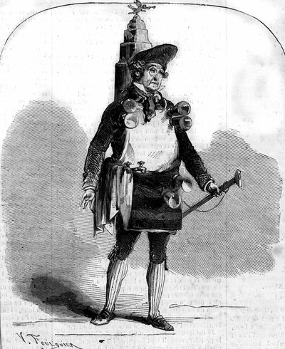 Portrait de Frédérick Lemaître (1800-1876), comédien français dans « Le Marchand de coco » par Adolphe d