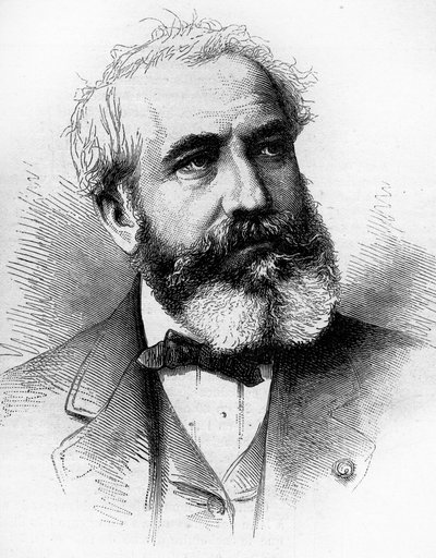 Portrait de Gabriel Jean Antoine Davioud (1824-1881), architecte français. Gravure dans « Le Monde Illustré » n°1255 du 16 avril 1881 - French School
