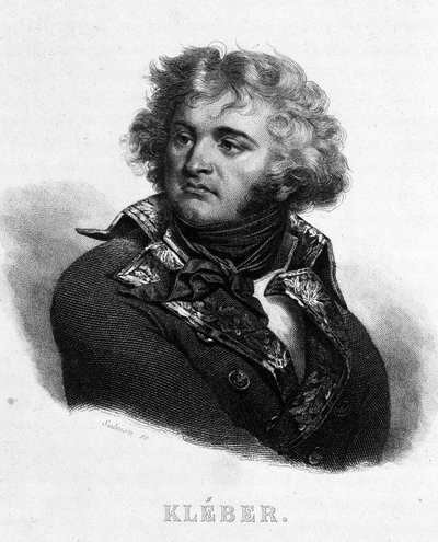 Portrait du Général Jean Baptiste Kléber (1753 - 1800) - dans "Révolution française" par Thiers. 19e siècle - French School