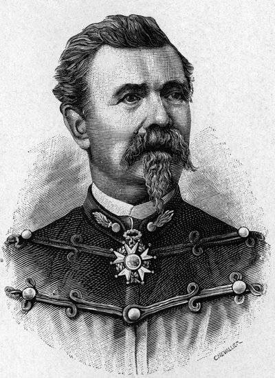 Portrait du Général de Reffye - dans "Album de la Science; savants illustres; Grandes découvertes" 1896. - French School