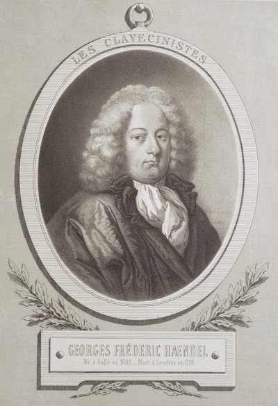 Portrait de George Frederick Handel (1685-1759) frontispice d