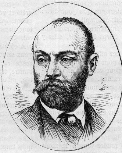 Portrait de Gustave Rodolphe Clarence Boulanger, peintre français. Gravure dans "Le Monde Illustré" n°890 du 2 mai 1874 - French School