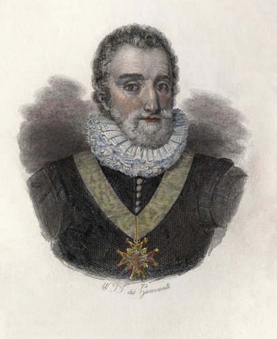 Portrait de Henri IV (1553-1610), roi de France (1589-1610) et de Navarre (1572-1610). Dans « Portraits d