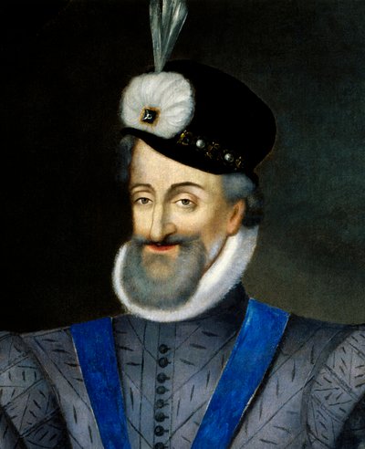 Portrait de Henri IV (1553-1610) Roi de France. (détail) - French School