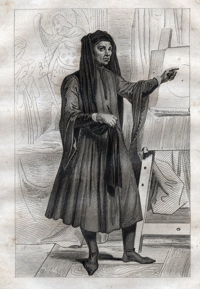 Portrait du peintre italien Giotto di Bondone (Ambrogiotto di Bondone). - French School