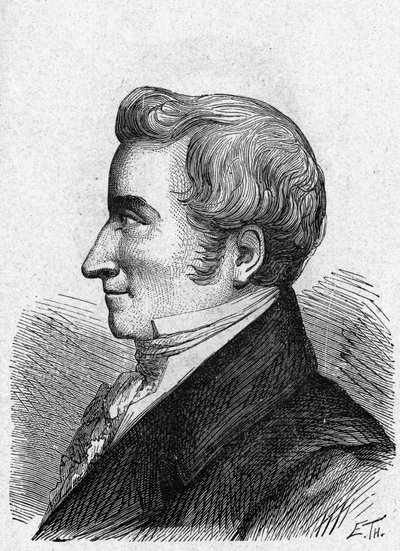 Portrait de J. M. Delpech - dans « Album de la Science; savants illustres; Grandes découvertes » 1896 - French School
