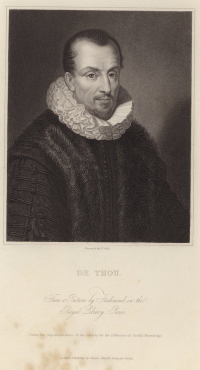 Portrait de Jacques Auguste de Thou - French School